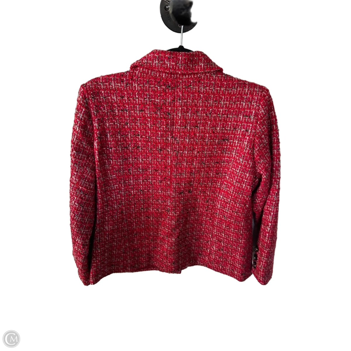 Blazer By Joan Rivers In Red & Silver, Size: M