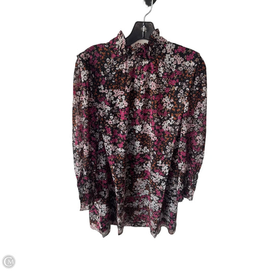 Dress Casual Short By Loft In Black & Pink, Size: L