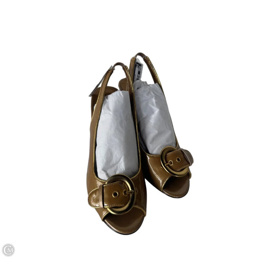 Sandals Heels Wedge By Anne Klein In Gold, Size: 6.5