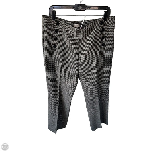 Pants Dress By Loft In Black & Cream, Size: 12