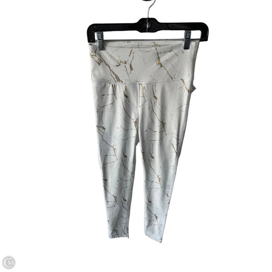 Athletic Leggings By Mono B In Gold & White, Size: S