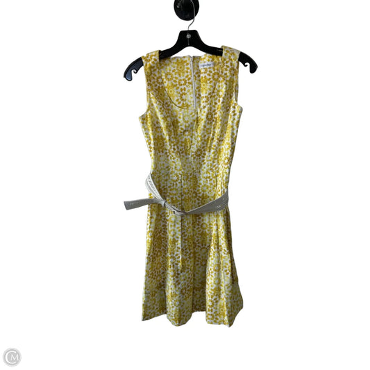 Dress Work By Calvin Klein In Yellow, Size: S