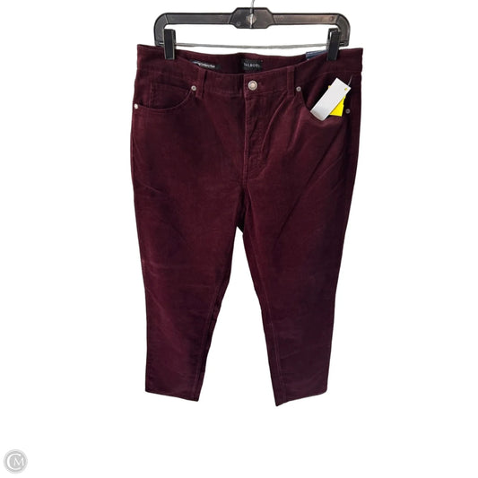 Pants Corduroy By Talbots In Maroon, Size: 10