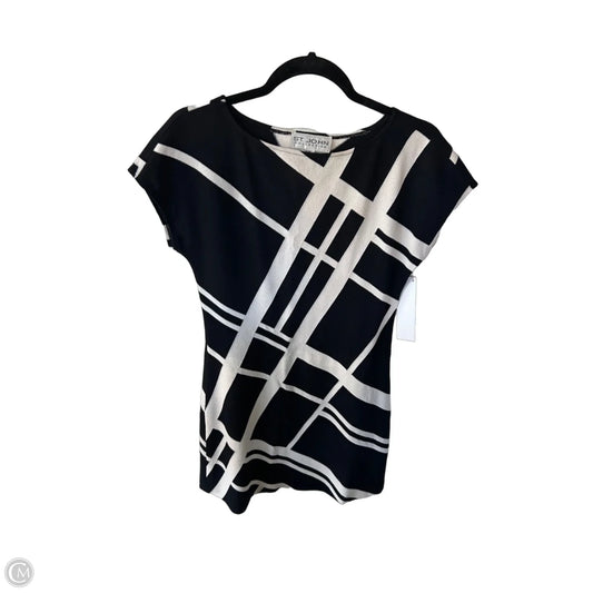 Dress Luxury Designer By St John Collection In Black & Cream, Size: Xs