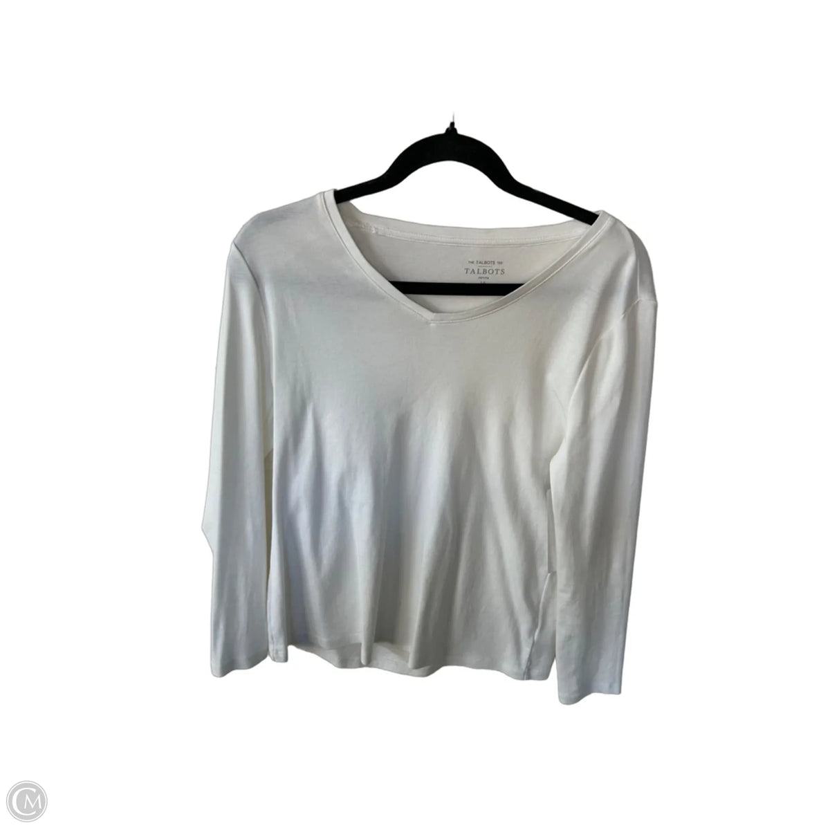 Top Long Sleeve Basic By Talbots In Cream, Size: Lp