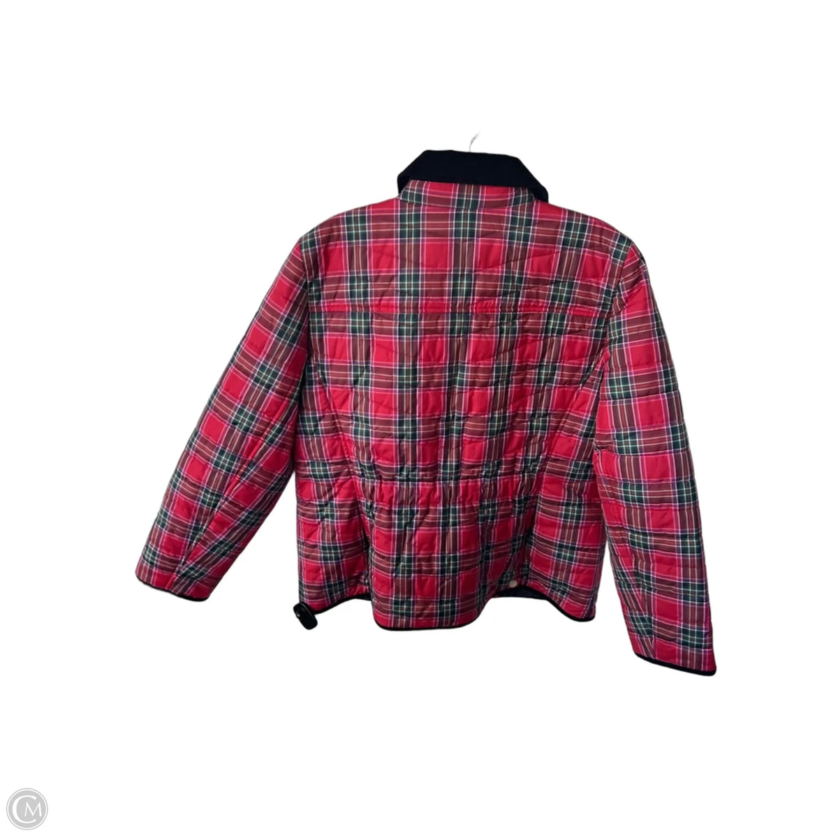 Jacket Puffer & Quilted By Talbots In Plaid Pattern, Size: Lp