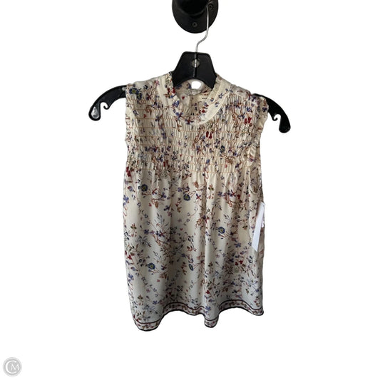 Blouse Sleeveless By Max Studio In Cream & Tan, Size: S