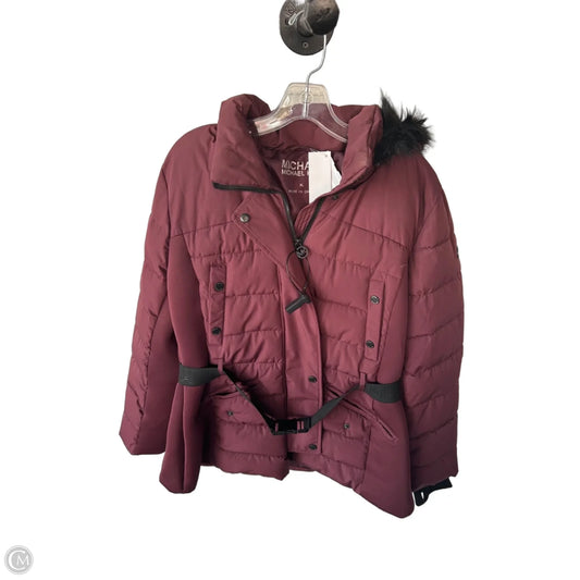 Coat Puffer & Quilted By Michael By Michael Kors In Maroon, Size: Xl