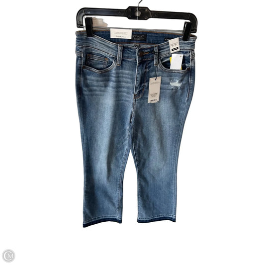 Jeans Cropped By Judy Blue In Blue Denim, Size: 4