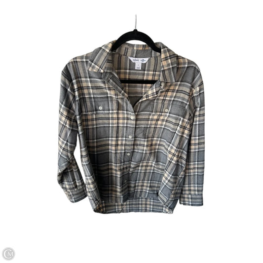Top Long Sleeve By Old Navy In Cream & Grey, Size: S
