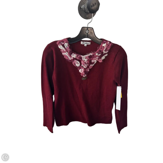Sweater By Clothes Mentor In Red & White, Size: S