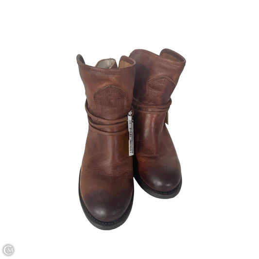 Boots Ankle Heels By Freebird In Brown, Size: 6