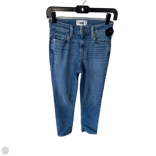 Jeans Skinny By Paige In Blue Denim, Size: 2