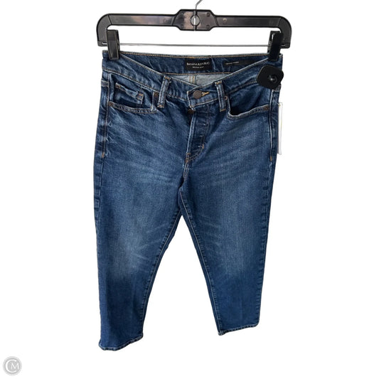Jeans Straight By Banana Republic In Blue Denim, Size: 2