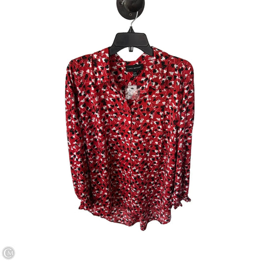 Tunic Long Sleeve By Lane Bryant In Red & White, Size: Xl