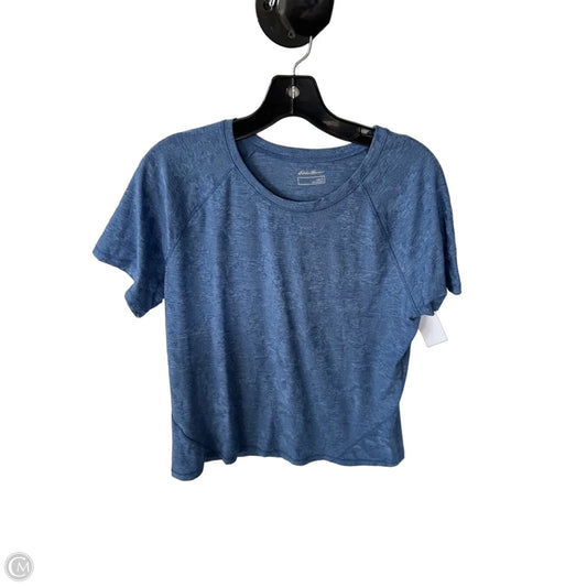 Athletic Top Short Sleeve By Eddie Bauer In Blue, Size: L