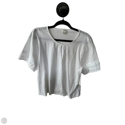 Top Short Sleeve By J. Crew In White, Size: Xl