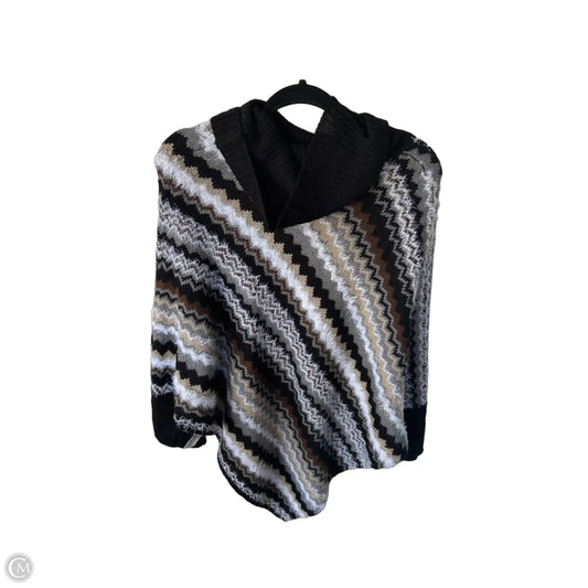 Poncho By Dressbarn In Black & Tan, Size: M