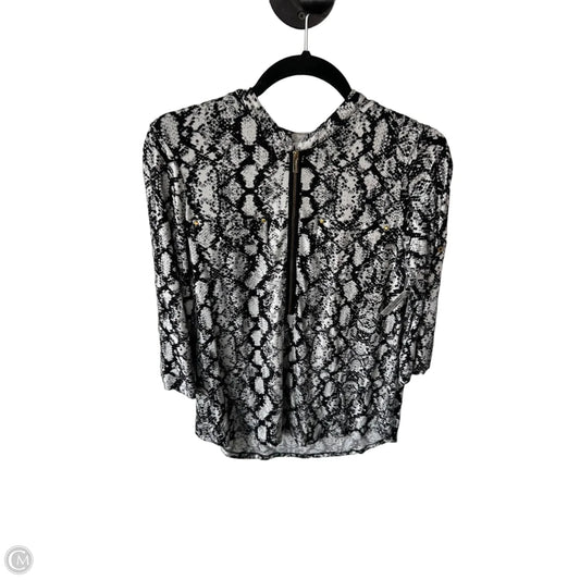 Top 3/4 Sleeve By Calvin Klein In Snakeskin Print, Size: M