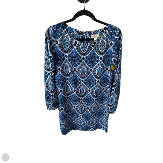 Dress Work By Loft In Blue & White, Size: Xs