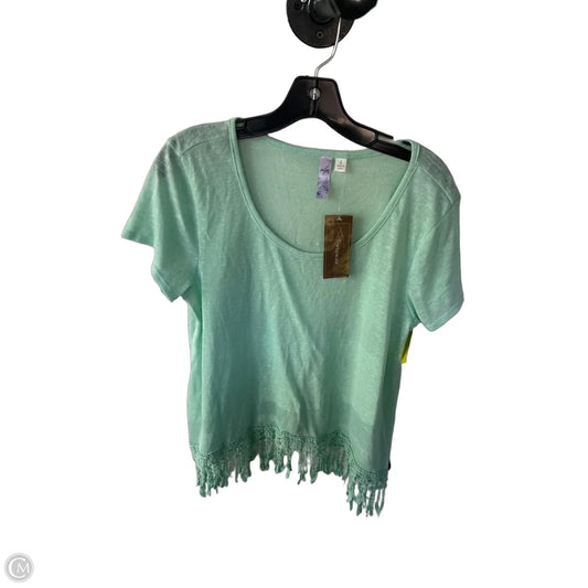Sweater Short Sleeve By Alya In Green, Size: L