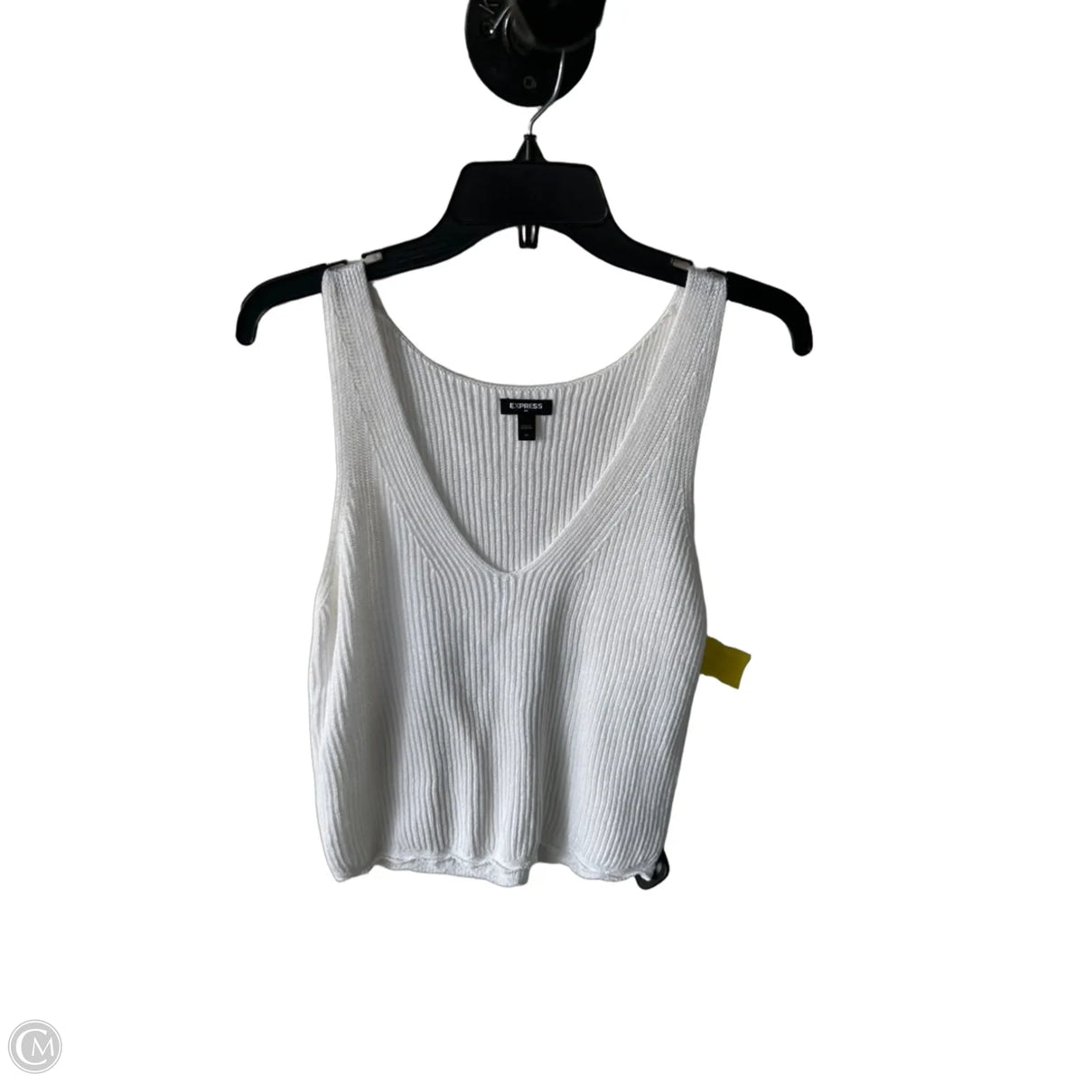 Vest Sweater By Express In White, Size: M