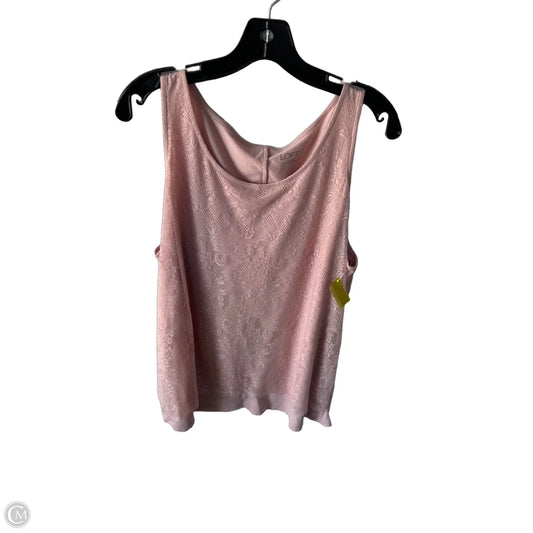 Blouse Sleeveless By Loft In Pink, Size: Xl