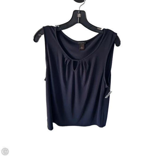 Blouse Sleeveless By Ann Taylor In Navy, Size: Xl