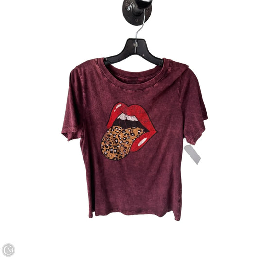 Top Short Sleeve Basic By Clothes Mentor In Brown & Red, Size: Xl
