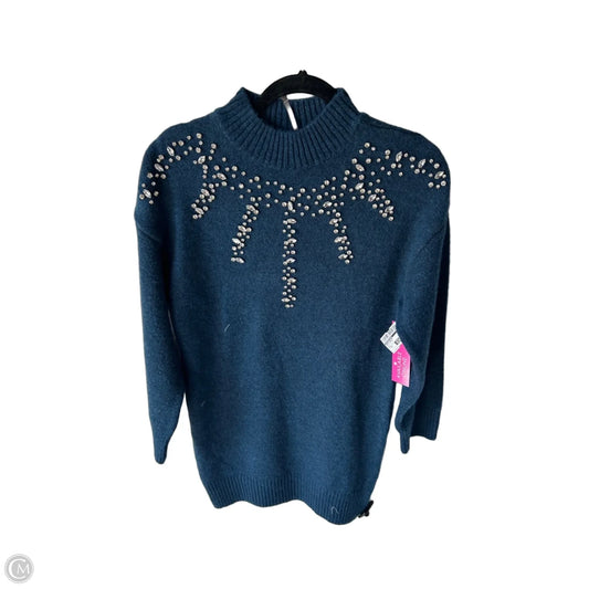 Dress Sweater By Anthropologie In Blue & Silver, Size: Xs