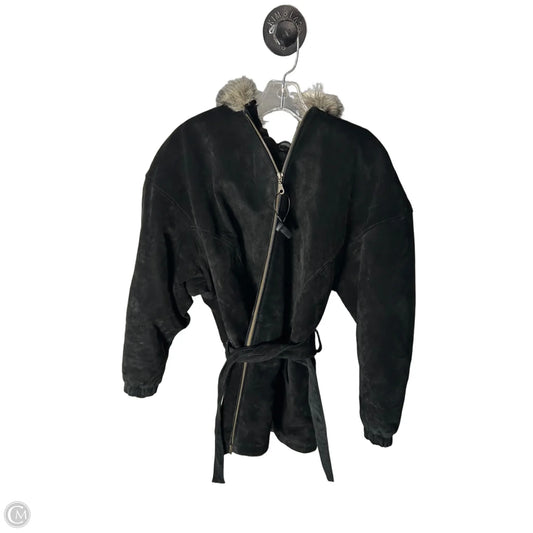 Coat Leather By Wilsons Leather In Black & Grey, Size: L