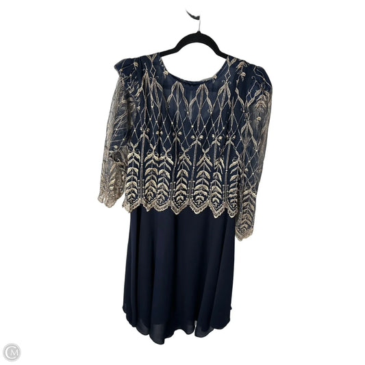 Dress Party Long By Cmc In Blue & Gold, Size: L