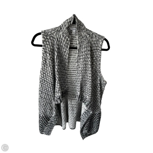 Vest Sweater By Croft And Barrow In Black & White, Size: L