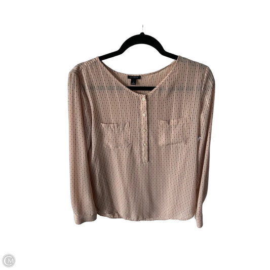 Blouse Long Sleeve By Ann Taylor In Black & Tan, Size: S