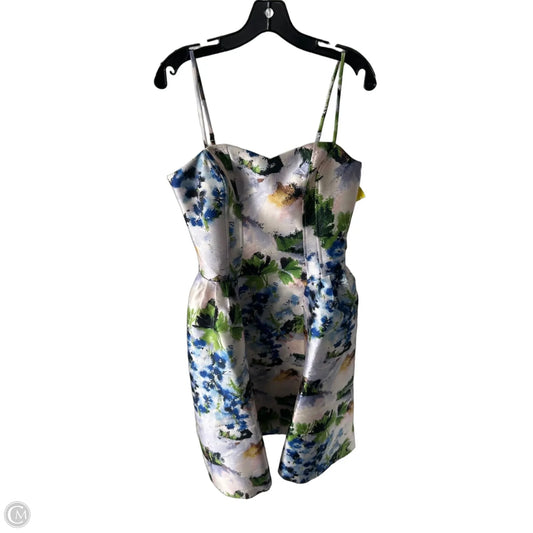 Dress Party Midi By Express In Green & White, Size: M