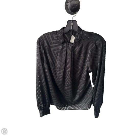 Blouse Long Sleeve By Express In Black, Size: M