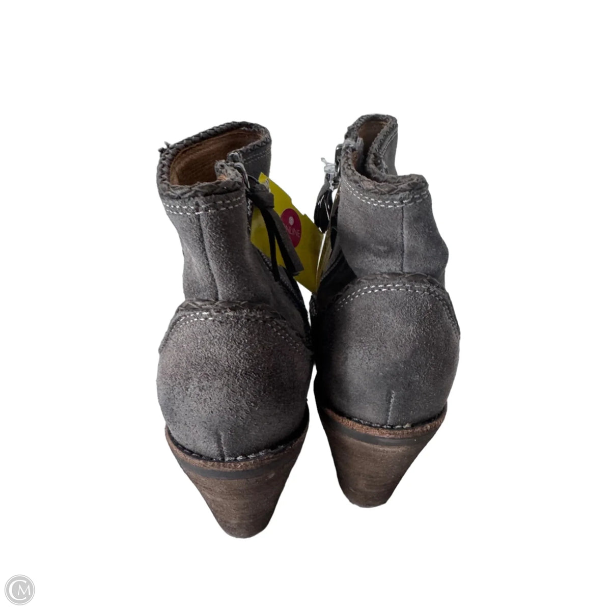 Boots Ankle Heels By Sofft In Grey, Size: 7.5