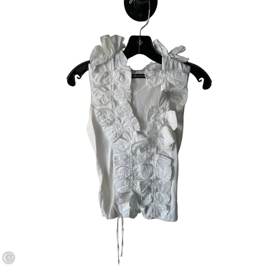 Blouse Sleeveless By Clothes Mentor In White, Size: M