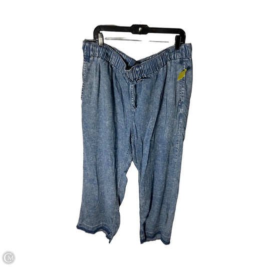 Pants Wide Leg By Lane Bryant In Blue Denim, Size: 18