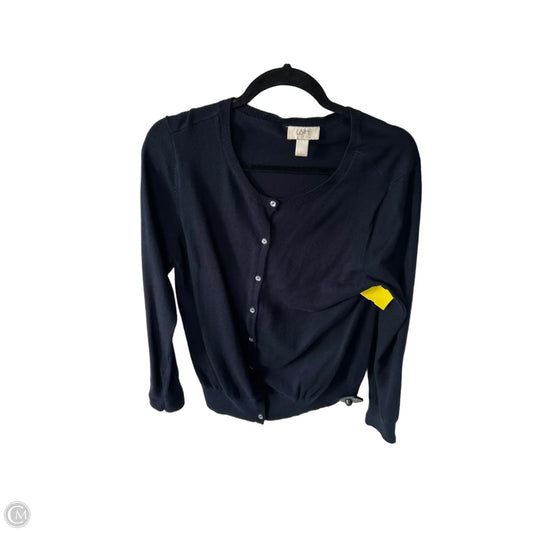 Sweater Cardigan By Loft In Navy, Size: L