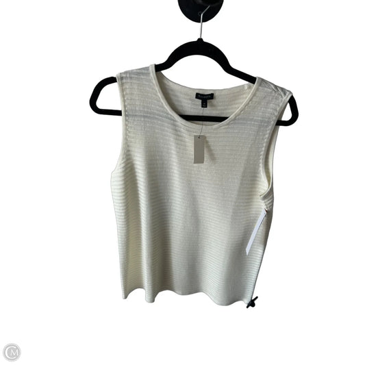 Vest Sweater By Talbots In Cream, Size: M
