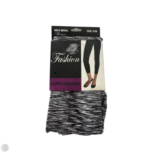 Pants Leggings By Clothes Mentor In Black & White, Size: S