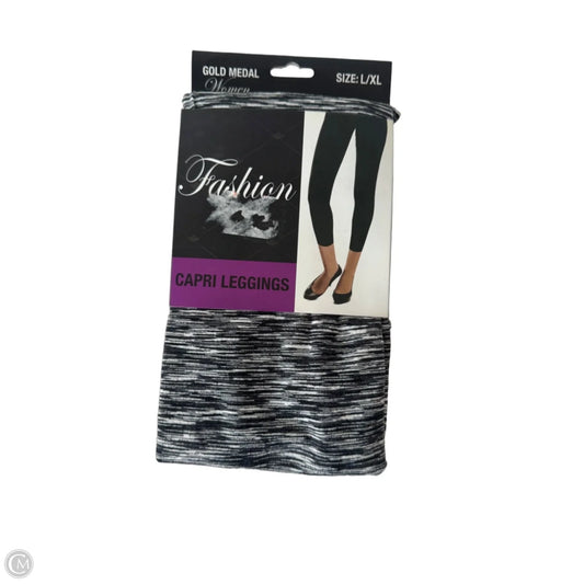 Pants Leggings By Clothes Mentor In Black & White, Size: L