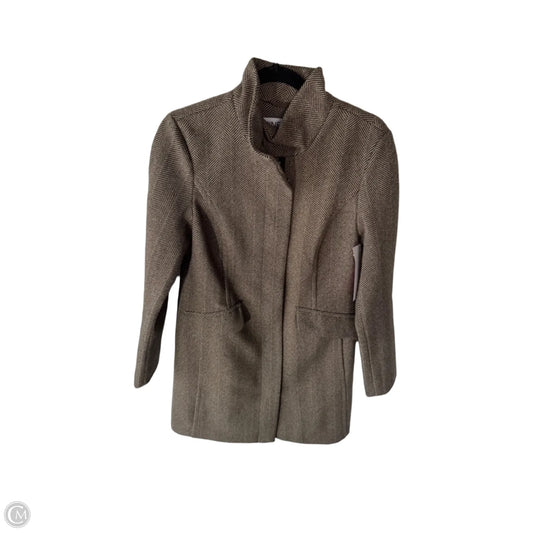 Coat Peacoat By Nine West In Brown & Tan, Size: S