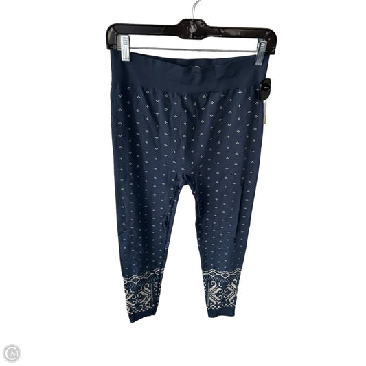 Athletic Leggings By Sweaty Betty In Blue & Cream, Size: M
