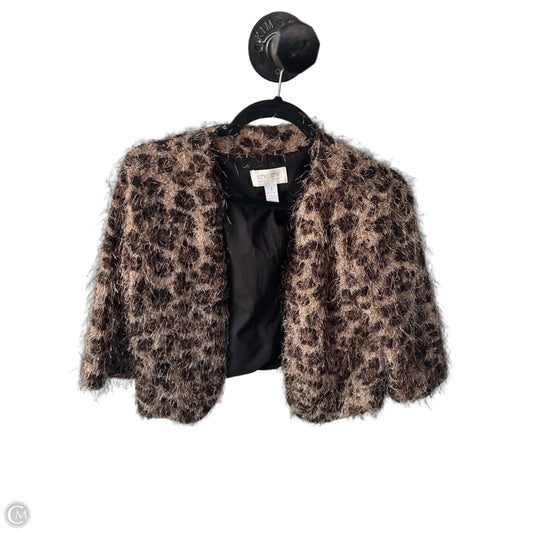 Sweater Cardigan By Chicos In Animal Print, Size: M