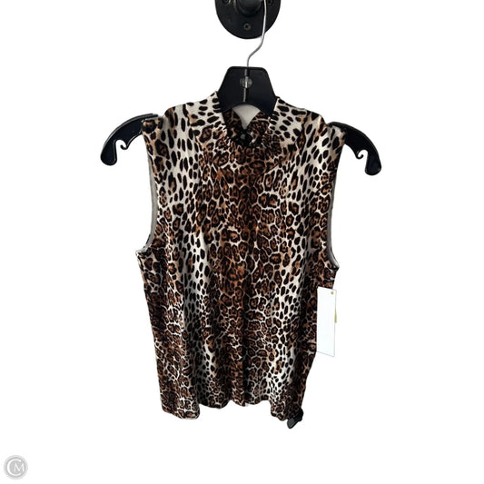 Vest Sweater By White House Black Market In Animal Print, Size: Xs