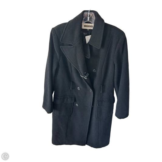 Coat Wool By Clothes Mentor In Black, Size: L