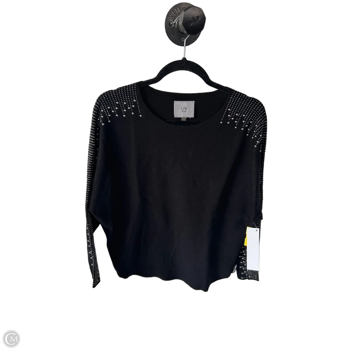 Sweater By Cmb In Black & Silver, Size: S