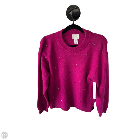 Sweater By H&m In Pink & Silver, Size: Xs